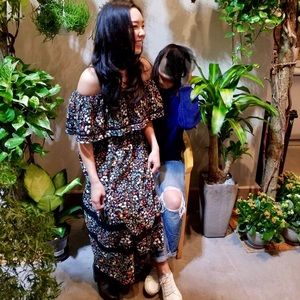 ASOS pretty little thing off the shoulder dress